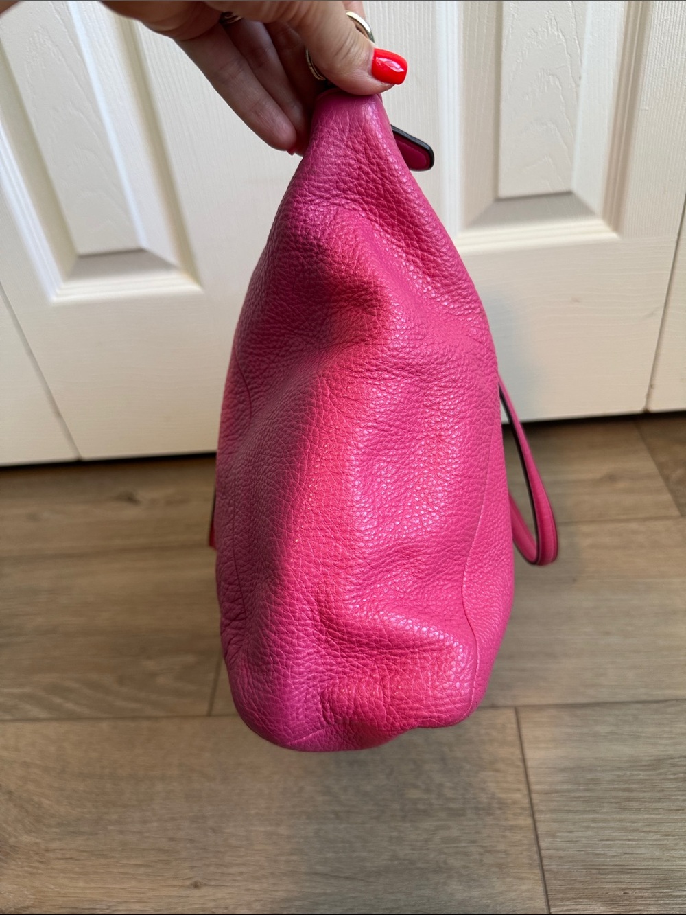 Authentic Coach Pink Pebbled Leather Tote Bag - Picture 11 of 16